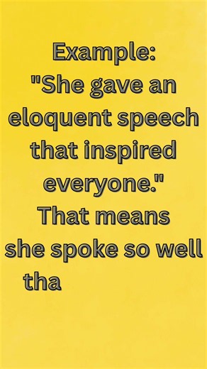 Eloquent Meaning inEnglish Speak Like anExpert#shorts#englishvocabulary#learnenglish#englishlearning