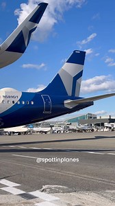 Delta Air Lines A321Neo taxiing into the gate here at Terminal 4 JFK from Las Vegas! I love the Delta widget in the silver and blue celebrating the 100 years! #deltaairlines #delta #airbus #A321neo #100years | Spottinplanes