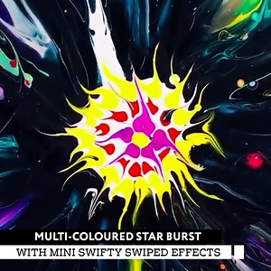 A Multi-Coloured Starburst *Acrylic Drag* | Acrylic art by Gilly Kube