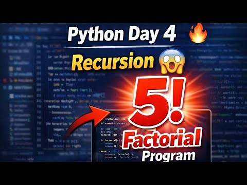 Python Class 4 | Functions, Recursion & Factorial Program in Nepali | Mrniriteach