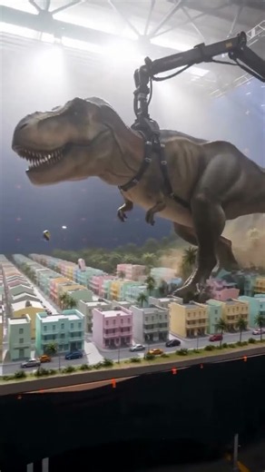 How Giant Dinosaur Scenes Are Made 🦖🎬 | Behind the Scenes #Shorts