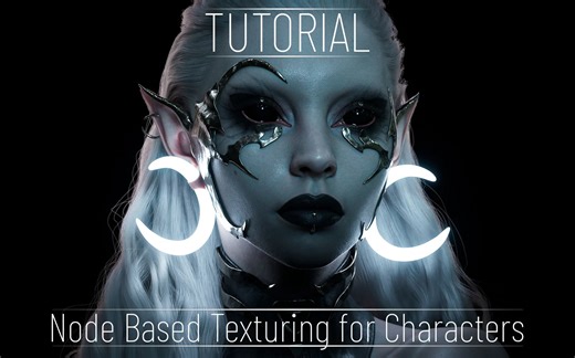 高级CG游戏人物角色真实逼真脸部皮肤全流程制作视频教程 Tutorial Mari - Node Based Texturing for Characters