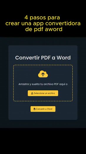 Como crear una app para convertir PDF a word | Progamacion web