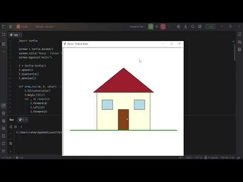 Draw a House Using Python Turtle 🏠 | Beginner Creative Coding