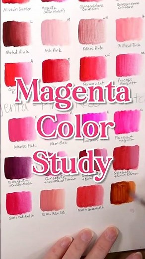 “Magenta Color Study” 💕🖌️🎨 Color Crush February!! Full tutorial on our channel! 🙂