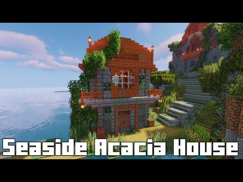 I Built a Cozy Beach House Using Acacia Wood! #minecraft