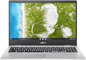 ASUS Chromebook CX1, 15.6" Full HD NanoEdge Display, Intel Celeron N4500 Processor, 64GB eMMC Storage, 4GB RAM, Chrome OS, Transparent Silver, CX1500CKA-DH44F