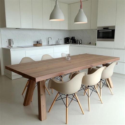 Handmade Solid Oak Dining Table – Rustic Live Edge, Custom Wood - Etsy