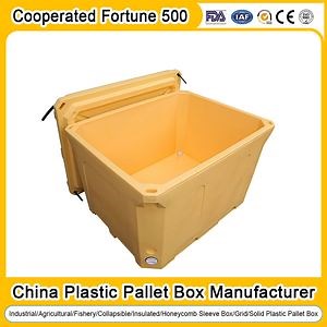 [Hot Item] 1000L Fish Tub Large Scale Food Processing Insulated Sleeve Pallet Box Insulated Fish Bins 1600*1160*800mm/1230*1030*750mm/1110*910*600mm