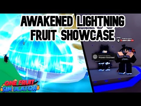 AWAKENED LIGHTNING FRUIT SHOWCASE (One Fruit Simulator)