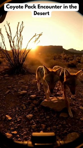 Coyote Pack Stares Down Hiker in Arizona Desert — Caught on GoPro! #wildlifeentertainment