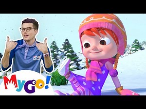 Winter Song | Fun in the Snow | CoComelon Nursery Rhymes | Kids Songs | MyGo! Sign Language For Kids - Videos For Kids