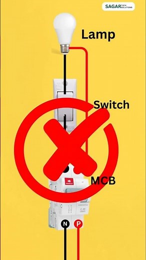 Correct switch and lamp connection | #shorts #electrician #electricalwiring #electricalengineering