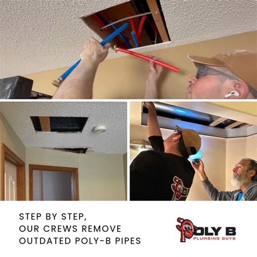 Step by step, our crews remove outdated Poly-B pipes and the drywall around them. Careful removal ensures minimal disruption while making way for safer plumbing. 📞 Calgary: (403) 257-6934 📞 Red Deer: (403) 880-3541 📞 Edmonton: (780) 993-5325 📞 Vancouver: (604) 616-0847 🌐 thepolybplumbingguys.ca #PolyBReplacement #PlumbingExperts #SafeHome #PolyBFreeLiving #HomeUpgrade #CalgaryPlumbing #EdmontonHomes #RedDeerLiving #VancouverPlumbing #TrustedService | The Poly B Plumbing Guys