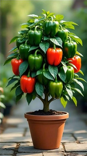 How to Grow Bell peppers from Aloe Vera at home #garden #viral #trending