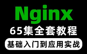 目前B站最好的Nginx详解65集教学视频，0基础可学，从入门到应用实战