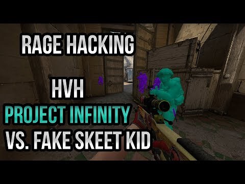 CS:GO HVH PRIME | RAGE CHEATING PROJECT INFINITY VS FAKE SKEET KID IN PRIME | HE LEFT THE GAME...