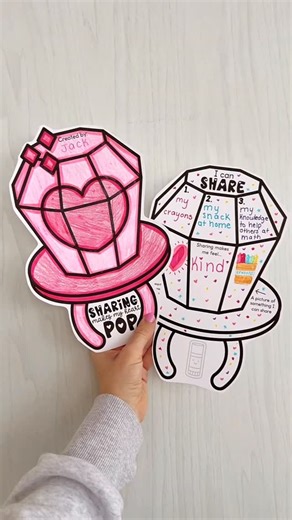 Bek McRae on Instagram: "🍭💍 comment RING POP and I will send you the info to this BRAND NEW SEL craft activity for Valentine’s Day ❤️❤️❤️❤️ This is also a part of the Valentines Day SEL GROWING bundle, I will be adding in 2 more crafts in the next couple weeks 🐝🧸❤️ What’s Included: 🍭 Craft templates (heart or smile options, fun or simple font options) 🧸 Differentiated options (writing or drawing) 🥰 Google Slides or PowerPoint lesson 🍭 Brainstorm and Ideas page 🧸 Bulletin board poster in