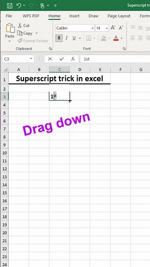 Superscript trick in excel 💯 #exceltutorial #exceltips #exceltricks #spreadsheets