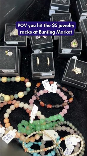 The $5 jewelry racks at Bunting Market are dangerous in the best way.