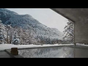 Hot spring sound ｜ Healing Yukimi open-air bath ｜ ASMR ｜ Ambience