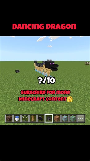 NO REDSTONE Dancing Dragon 😱 | Minecraft #shorts