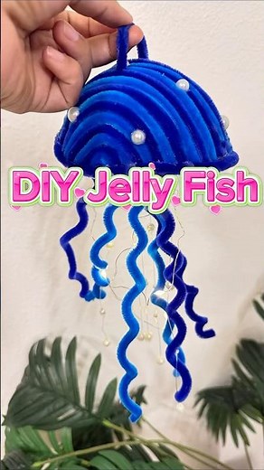 DIY Pipe Cleaner Jelly Fish 🪼| Easy DIY Tutorial #diy #craft #jelly fish #pipecleanercrafts