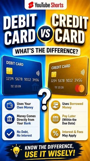 Credit Card vs Debit Card Which Should You Use 🤔