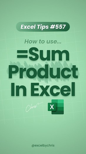 Christian Colombo | The Excel Guru | I think I just found the BEST Excel Function! 🤯 In this tutorial, you'll learn how to use Sumproduct in Excel! #excel #accounting... | Instagram