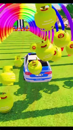 TRANSPORTING POLICE CARS, HOT WHEELS & CARS WITH BIG TRUCKS! Farming Simulator 22 #shorts #5 #fs22 2