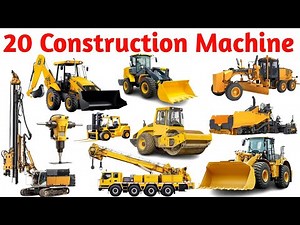 20 Construction Machines Name in English | Kids Learning with Animation & Pictures |