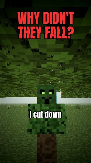 Minecraft Said Leaves Disappear When You Cut the Tree… These Didn't Minecraft Horror #minecraft