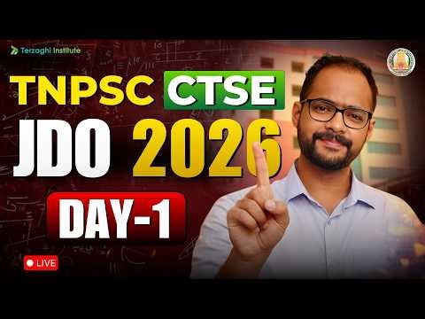 🔴 TNPSC JDO 2026 | CTSE Revision Batch Day 1 Live | Terzaghi Institute #TNPSC #JDO2026