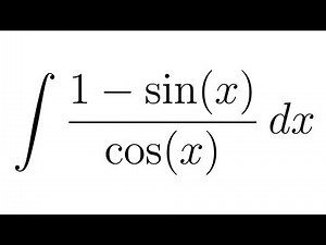 Integral of (1 - sin(x))/cos(x)