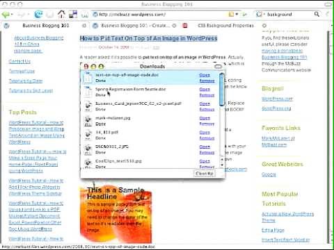 WordPress Tutorial - Put Text Over Image - Image Behind Text