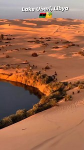 Lake Ubari, Libya 🇱🇾 🏜️ Water, palms, and sand a desert miracle. #lake #sahara #desert #life #view | Muhammad Hussaini