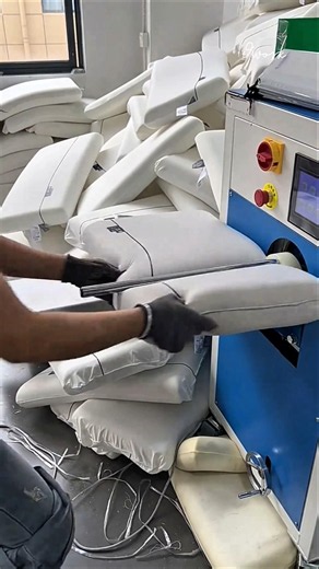 How Pillows Are Compressed for Shipping Using Industrial Packaging Machines #9work