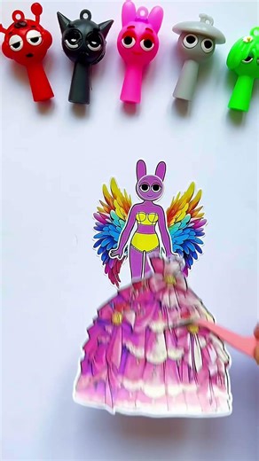 Paper DIY x Sprunki x Sticker book #diy #paper #papercraft #sticker #viralvideo #shorts