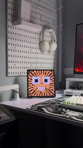 iDotmatrix LED Pixel Display! #idotmatrix #leddisplay #desksetup #roomsetup #roomaccessories