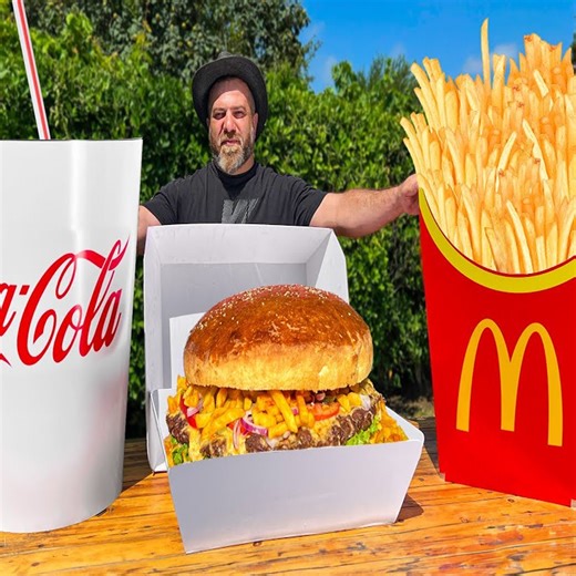 Epic McDonald's Challenge! Cooking A Huge Big Mac Combo | Top Wilderness