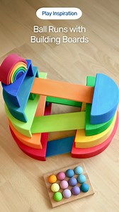 Save this reel for your next ball run project! 🙌 🌈 3 ways to use the Building Boards for ball runs:⁠ 1. Parallel Setup: Place the boards side by side. Here, our Rainbow Bridges are used as a base. Tip: If you don’t place the boards completely parallel, you can make the balls speed up or slow down, or even drop them to a different level at the end.⁠ 2. Rainbow Tower: Use the boards to create longer tracks and connect ball run sections. Tip: By adding narrow blocks or Leonardo Sticks to the edge