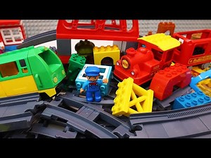 Satisfying Building Blocks Train Tracks ASMR Train Station with Bridge