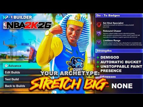 THE *NEW* PLAYMAKING STRETCH BIG BUILD - BEST BUILD NBA 2K26 (FIRST NBA 2K26 BUILD)