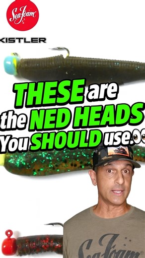 5.4K views · 2.1K reactions | Everybody knows the Ned works, but here’s the thing: plain lead heads don’t always resemble the real forage. The creator of the Ned Rig says brighter heads line up closer with what fish are chasing — perch, bluegill faces, craws. Sometimes that flash of color is the most natural look you can give ‘em.﫡 See the full @seafoamworks @kistlerrods Top 5 on the Bass Blaster YouTube channel and at bassblaster.rocks! | BassBlaster | Facebook