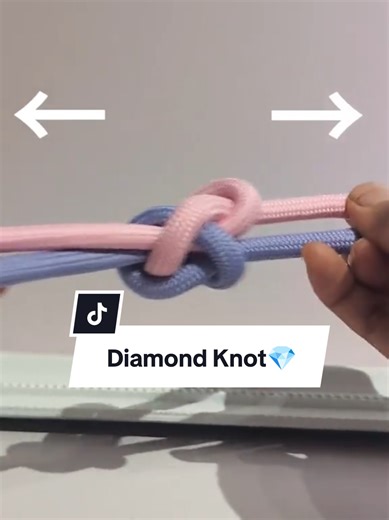 One knot. Endless possibilities. 💎 The Diamond Knot is the secret finishing touch that takes your handmade jewelry from basic to boutique. How to tie two strands of cords step by step. More videos coming to learn how to use it for bracelets, necklaces, pendants, keychains, and more. Works with paracord, leather, silk, cotton — any cord you've got. No tools, no experience needed. Just your hands and 60 seconds. #DiamondKnot #JewelryMaking #macramejewelry 😁 HAPPY CRAFTING!