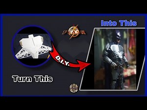 How to Make Ben Affleck Batman Blue and Grey Suit with Cardboard #theflash #batfleck #cosplay