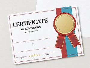 Certificate of Completion | Blank | School Congratulations Award | Instant Digital Download | Printable PDF | A4 Format - Etsy Canada