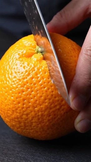 Cutting a Lava Orange 🍊🔥 #Shorts