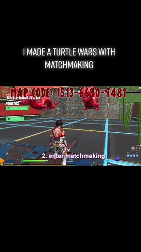 Turtle Wars Map with Matchmaking in Fortnite