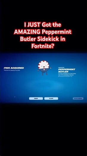 I JUST Got the AMAZING Peppermint Butler Sidekick in Fortnite? #fortnite #gaming #shorts